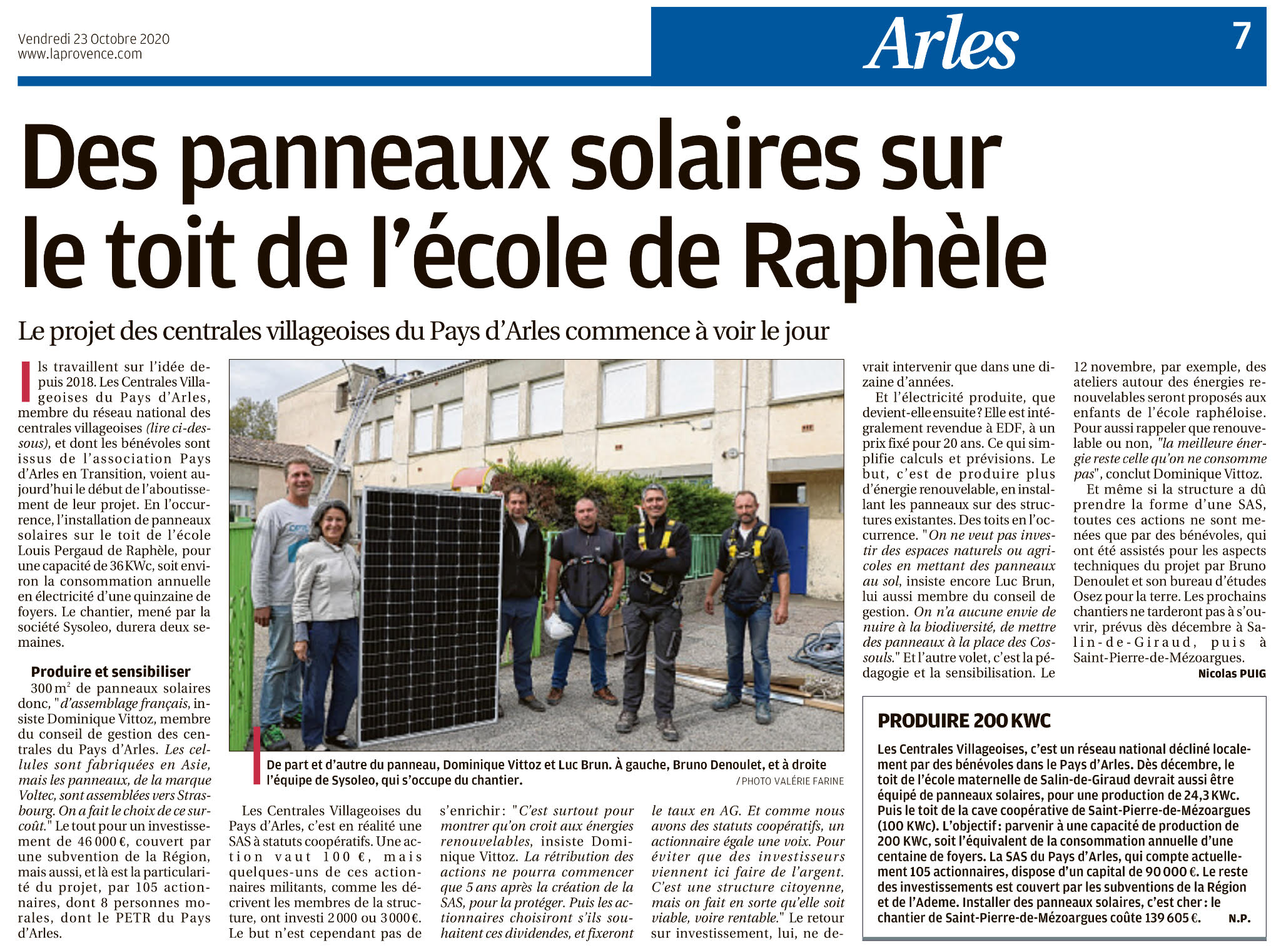 Notre premier chantier bientôt en production.
